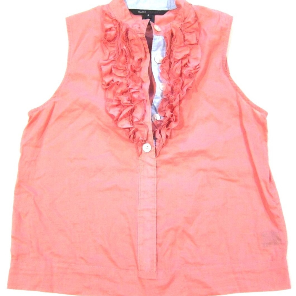 Y2K vintage Marc by Marc Jacobs Cotton Ruffle Tank Top